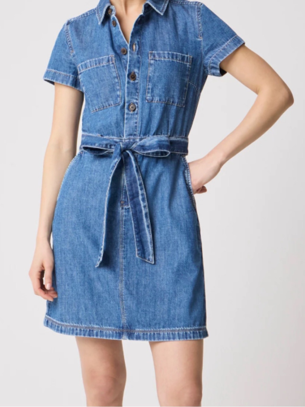 ladies, Frye large blue jean dress pockets